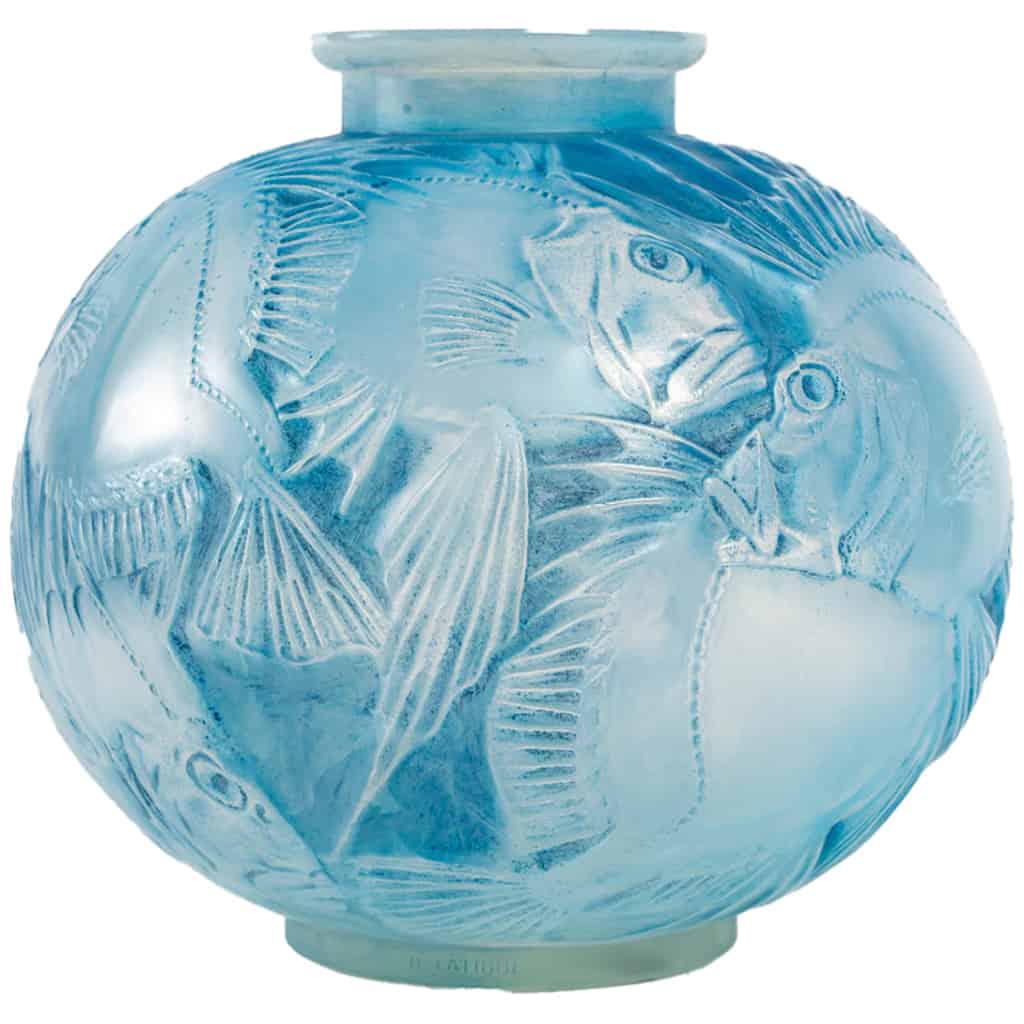 René Lalique : Vase « Poissons » Opalescent 3