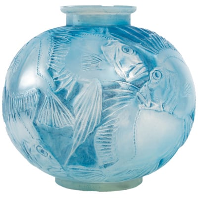 René Lalique : Vase « Poissons » Opalescent 3