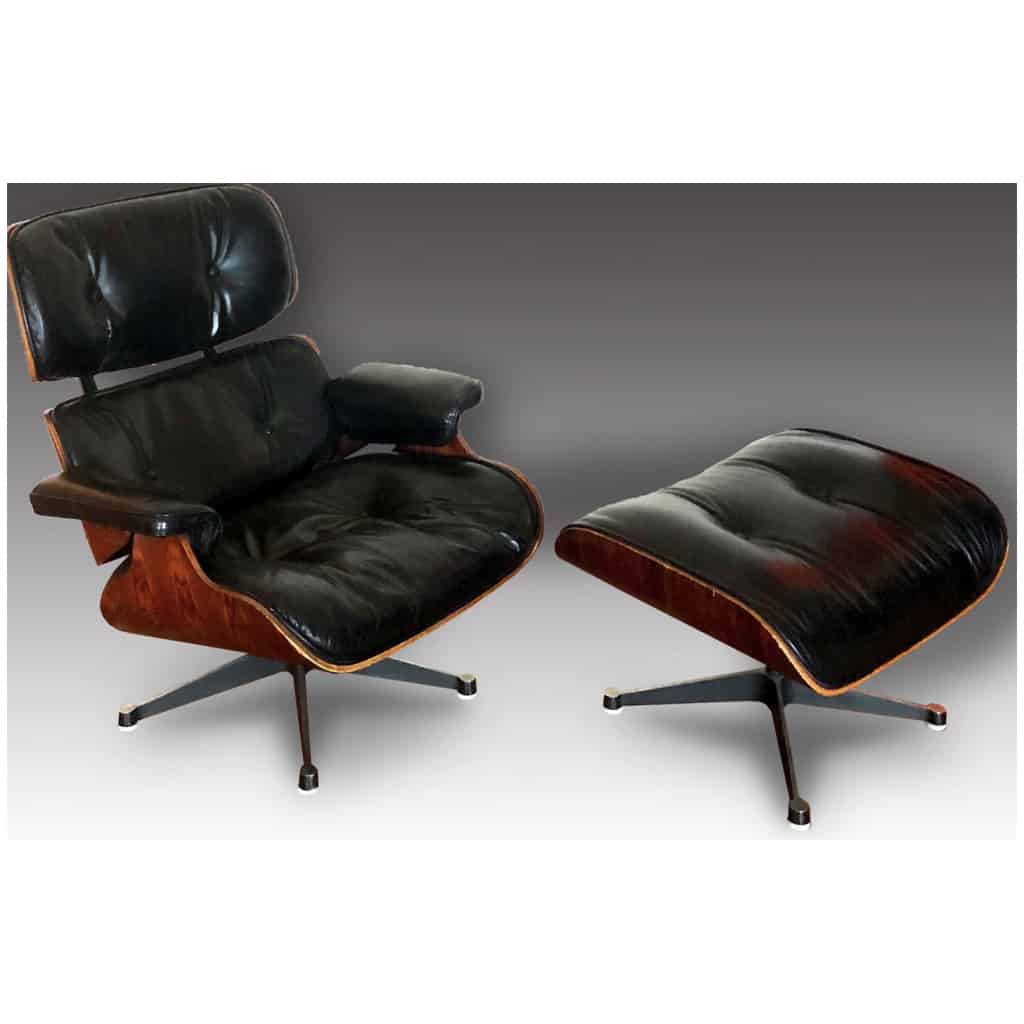 Charles & Ray EAMES, Mobilier international(éditeur): Chaise longue et son pouf 3