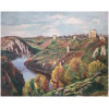 Eugène Alluaud Vue Des Ruines De Crozant Ecole Française 20è Siècle Huile Signée 14