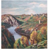 Eugène Alluaud Vue Des Ruines De Crozant Ecole Française 20è Siècle Huile Signée 20