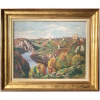 Eugène Alluaud Vue Des Ruines De Crozant Ecole Française 20è Siècle Huile Signée 12