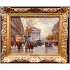 Cortes Edouard Rue Royale Et La Madeleine, Jour d’Automne Huile Sur Toile Signée 15