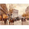 Cortes Edouard Rue Royale Et La Madeleine, Jour d’Automne Huile Sur Toile Signée 22