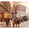 Cortes Edouard Rue Royale Et La Madeleine, Jour d’Automne Huile Sur Toile Signée 21
