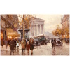 Cortes Edouard Rue Royale Et La Madeleine, Jour d’Automne Huile Sur Toile Signée 19