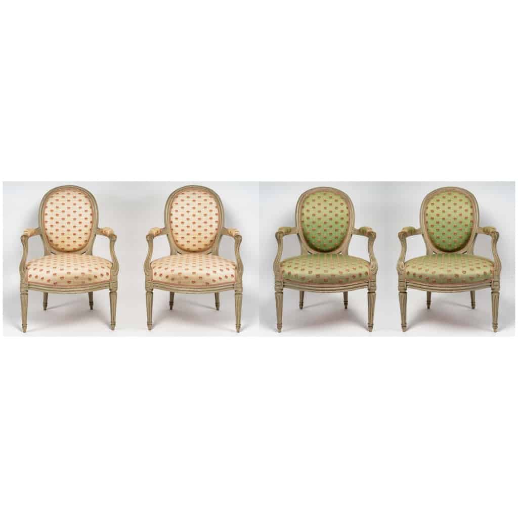 Set of four Transition period armchairs. 3