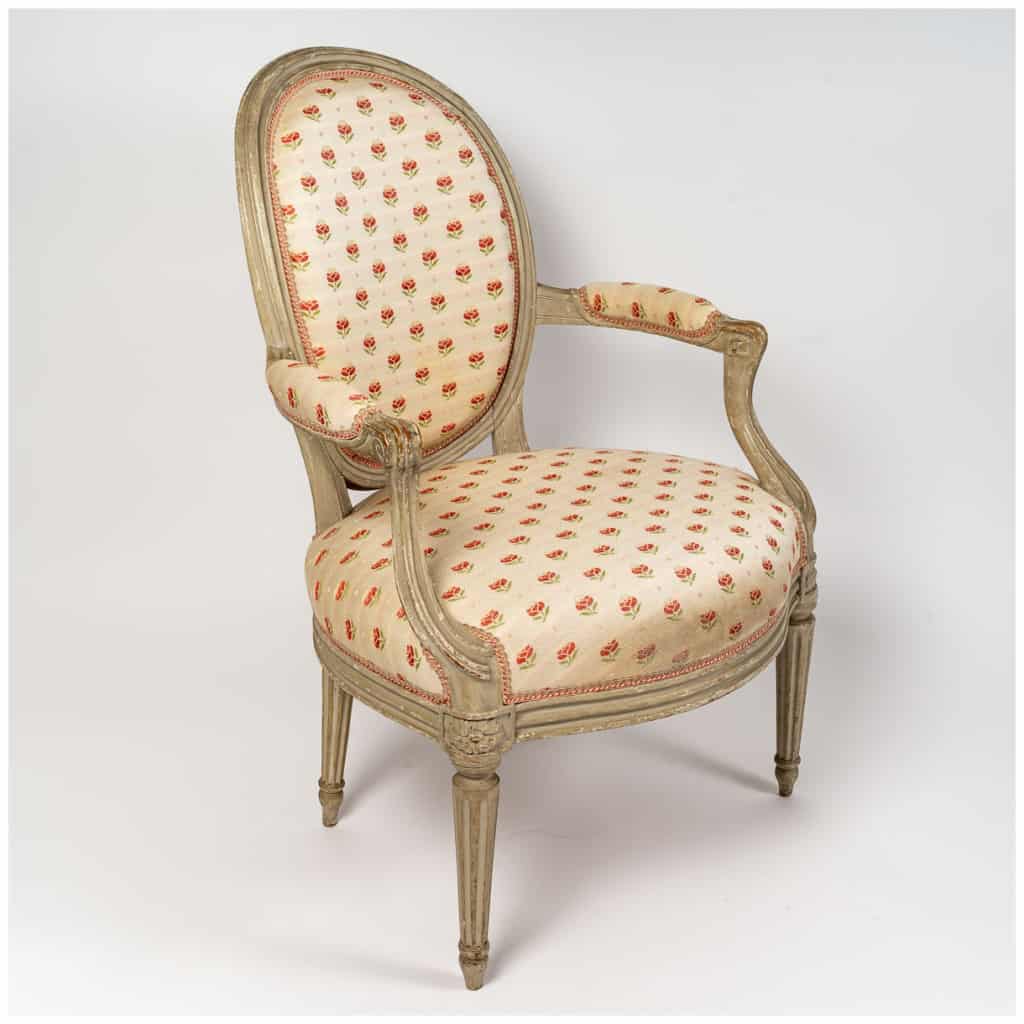 Suite de quatre fauteuils d’époque Transition. 6