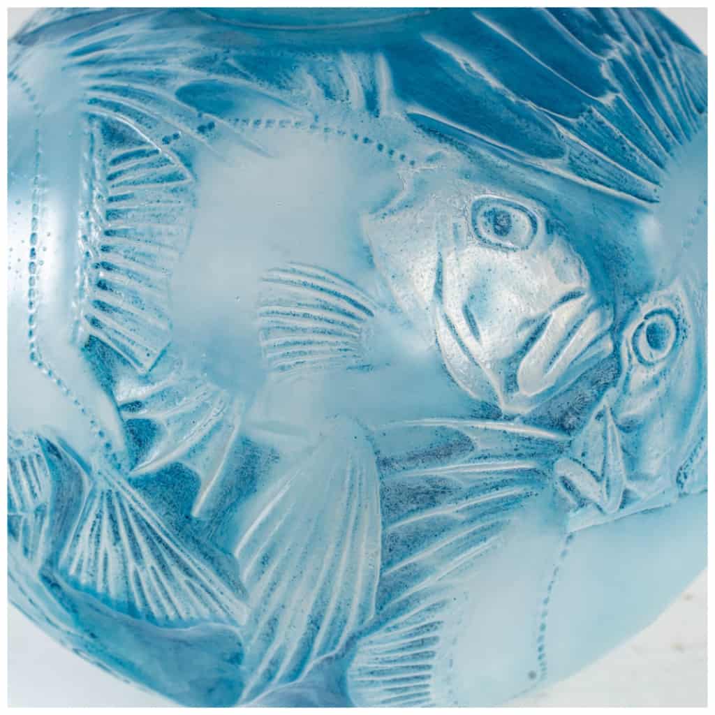 René Lalique : Vase « Poissons » Opalescent 5