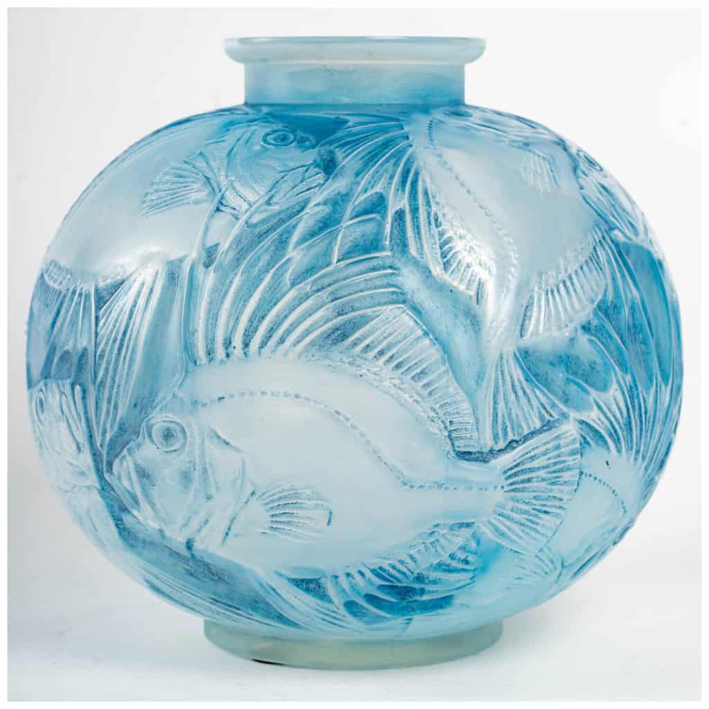 René Lalique : Vase « Poissons » Opalescent 6