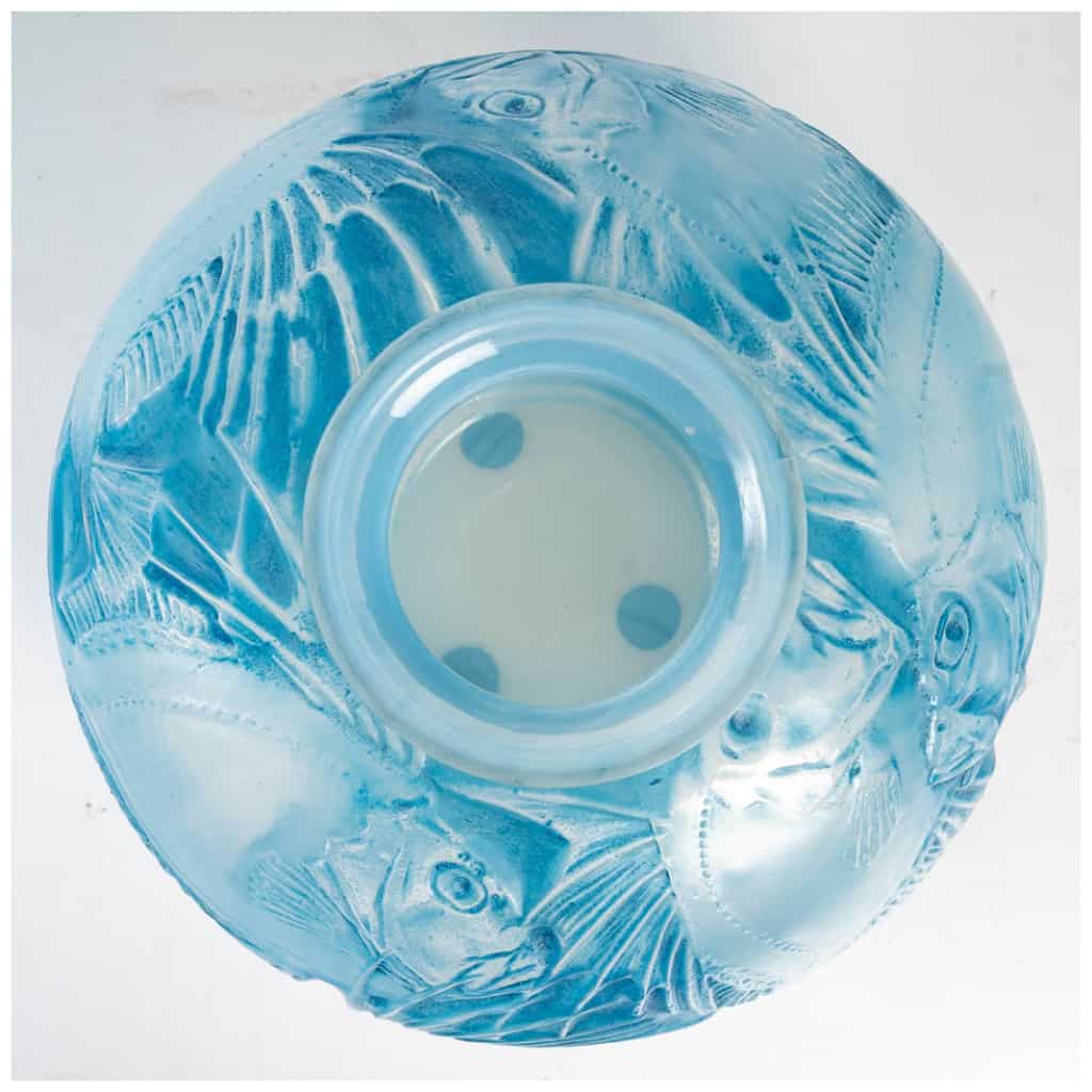 René Lalique : Vase « Poissons » Opalescent 8