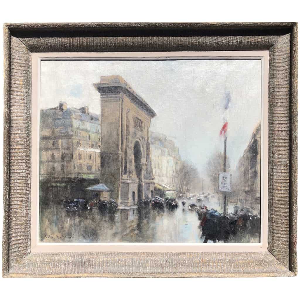 Herve Jules Tableau Impressionniste 20è Paris Porte St Martin Grands Boulevards huile toile signée 6