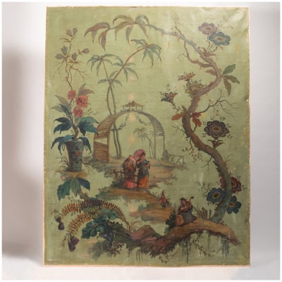 In the style of Jean-Baptiste Pillement (1728-1808), chinoiseries, late XVIIIe