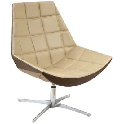 KASTEL : Fauteuil « Kayak » Cuir Pivotant