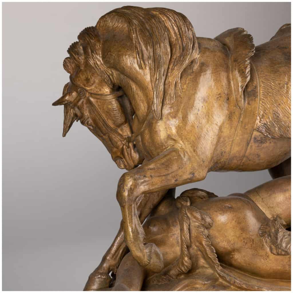 Jean-François-Théodore Gechter (1795-1844), L’amazone blessée, aluminium patiné, XIXe 12