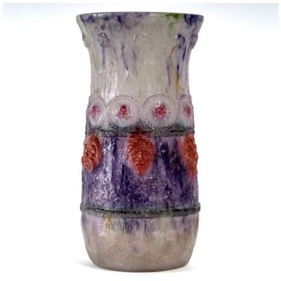 1922 Gabriel Argy-rousseau – Vase Tragi Comique Glass Paste