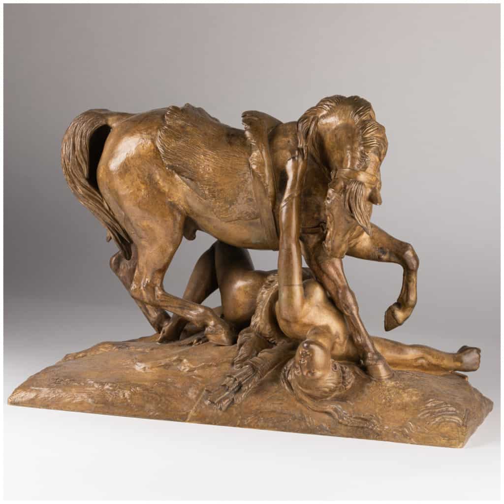 Jean-François-Théodore Gechter (1795-1844), L’amazone blessée, aluminium patiné, XIXe 4