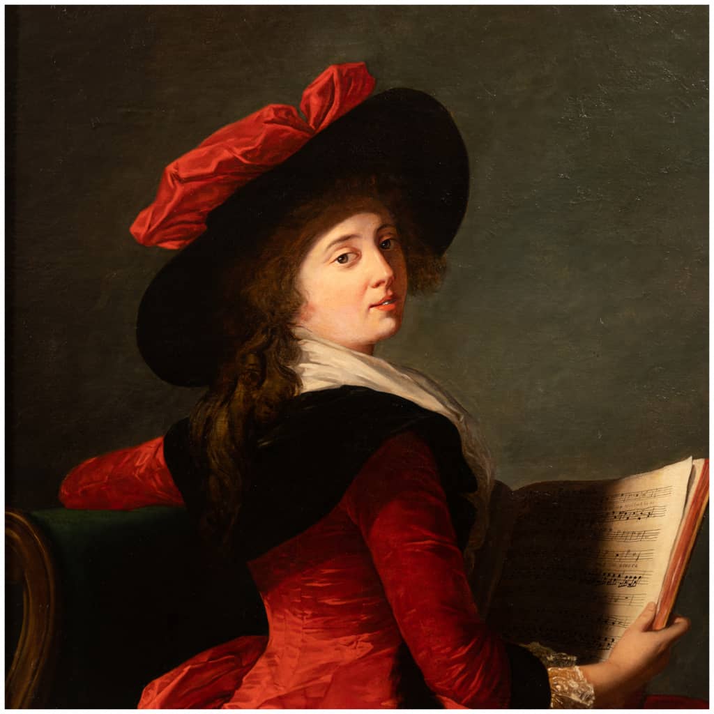D’après E. L. Vigée Le Brun (1755-1842), portrait de La baronne de Crussol, XIXe 4