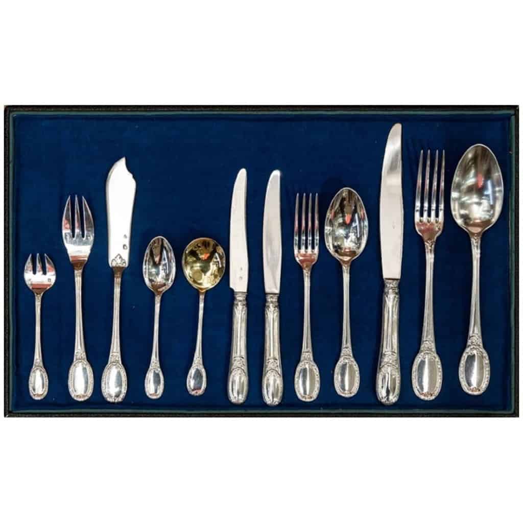 Tallois and Lagrifoul, Sterling Silver Cutlery Set 252 Pieces 3