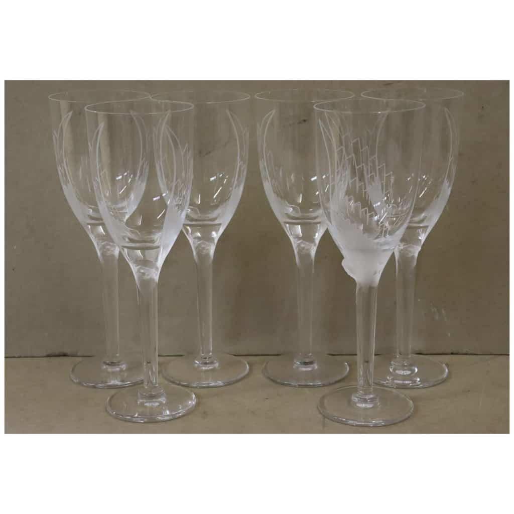 Marc Lalique: Twelve Crystal “Angel” Champagne Flutes 5