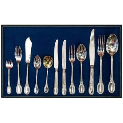 Tallois and Lagrifoul, Sterling Silver Cutlery Set 252 Pieces