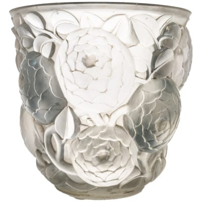 René LALIQUE (1860-1945) : Vase « Oran » dit aussi « Gros Dalhias »