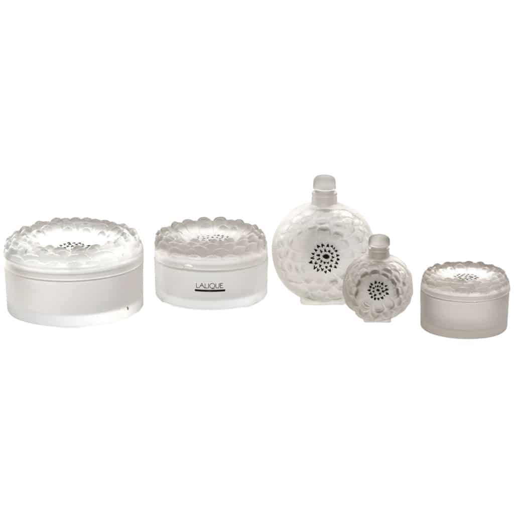 Lalique France: “DALHIA” 3 toilet set