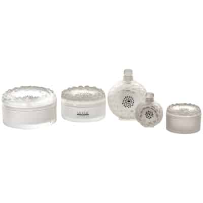 Lalique France: “DALHIA” toilet set