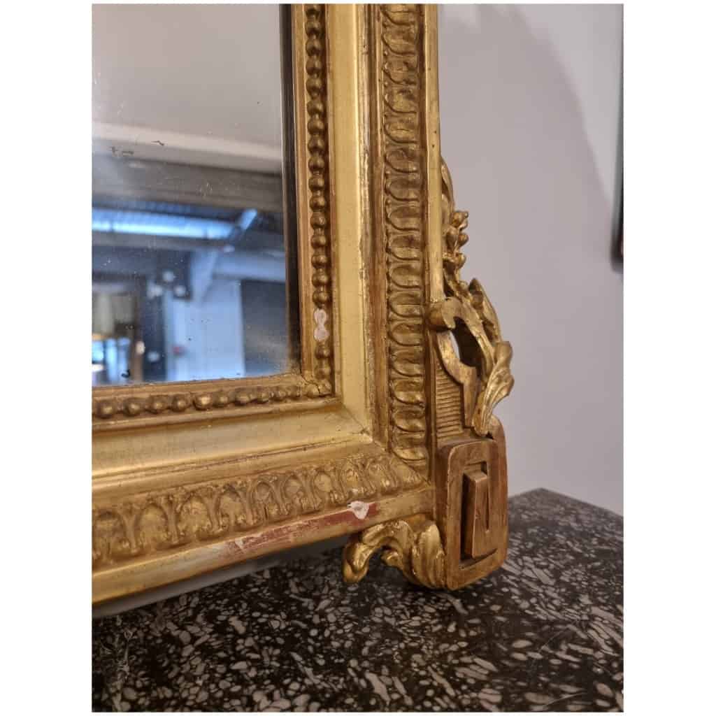 Grand Miroir d’époque Louis XVI – Bois Doré – Fin 18ème 12