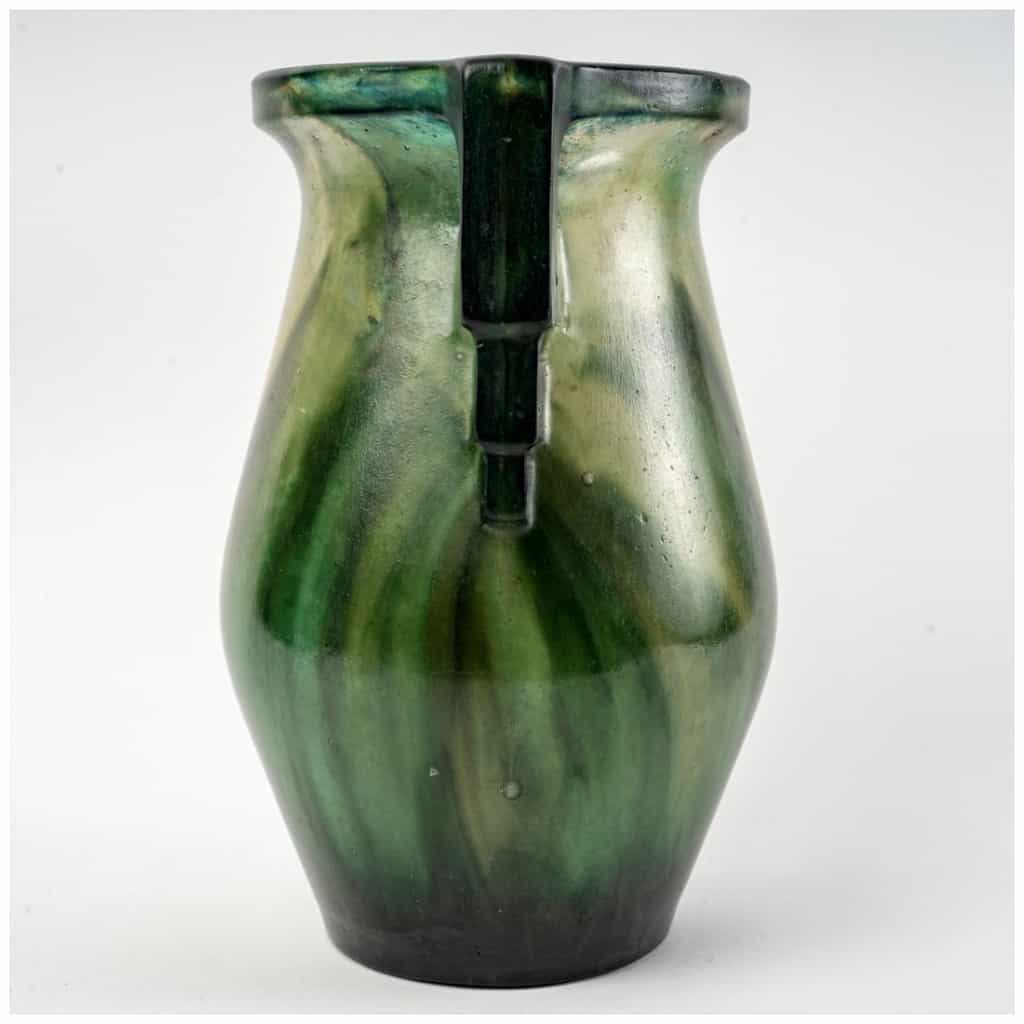 1927 Gabriel Argy Rousseau – Vase with Geometric Handles Glass Paste 7