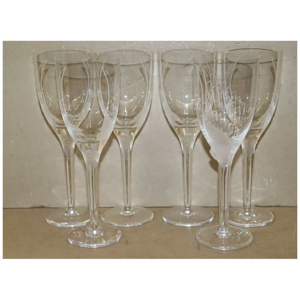 Marc Lalique: Twelve Crystal “Angel” Champagne Flutes 6