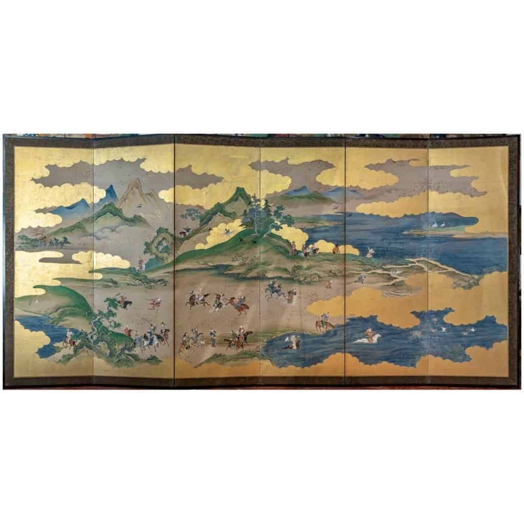 Rare Japanese Screen of a Hunting Scene 17/18th century 6