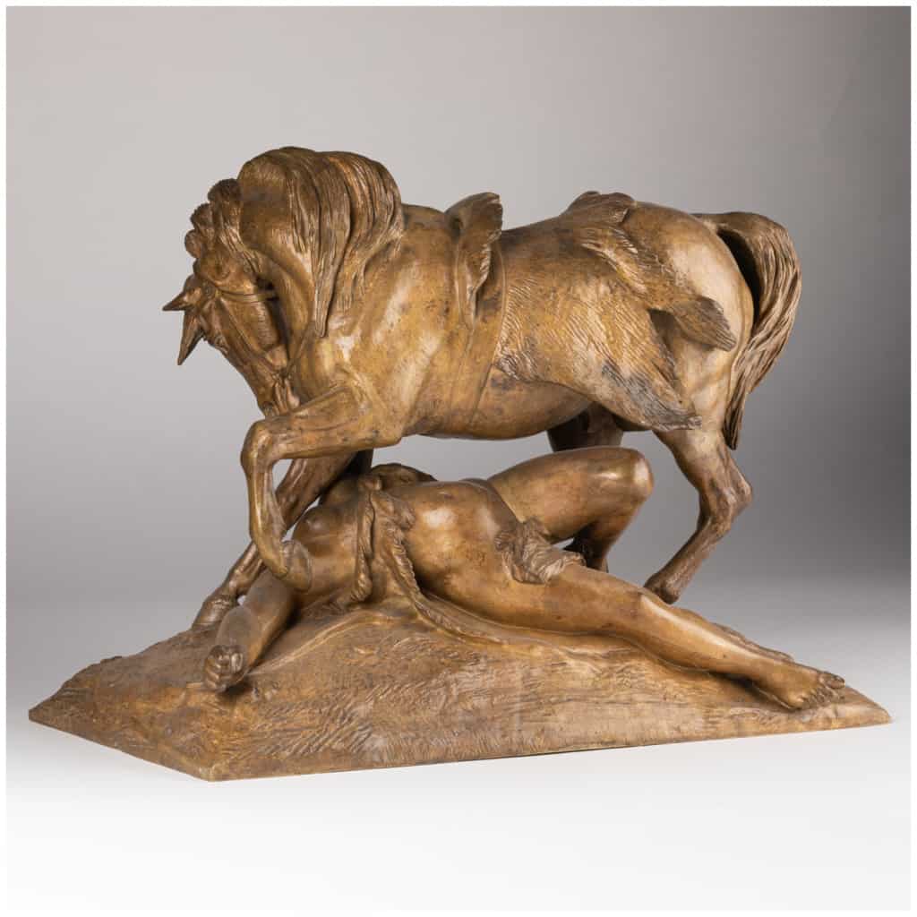 Jean-François-Théodore Gechter (1795-1844), L’amazone blessée, aluminium patiné, XIXe 6