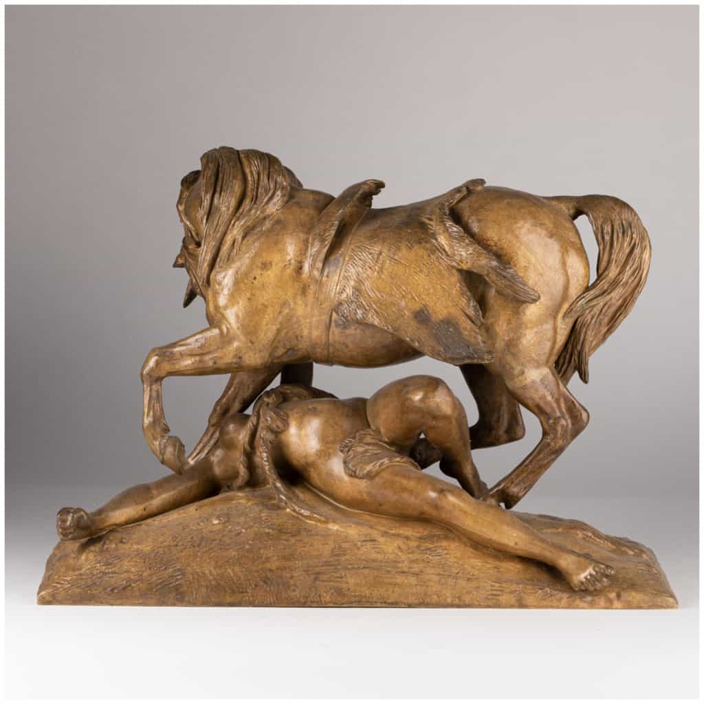 Jean-François-Théodore Gechter (1795-1844), L’amazone blessée, aluminium patiné, XIXe 7