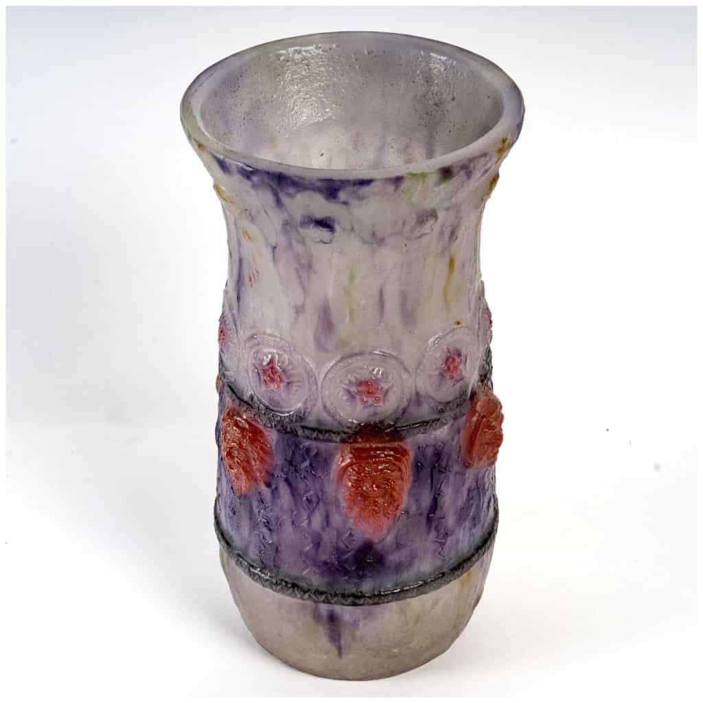 1922 Gabriel Argy-rousseau – Vase Tragi Comique Pâte De Verre 7