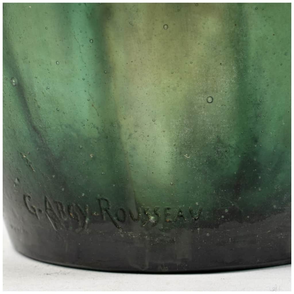 1927 Gabriel Argy Rousseau – Vase à Anses Géométriques Pâte De Verre 10