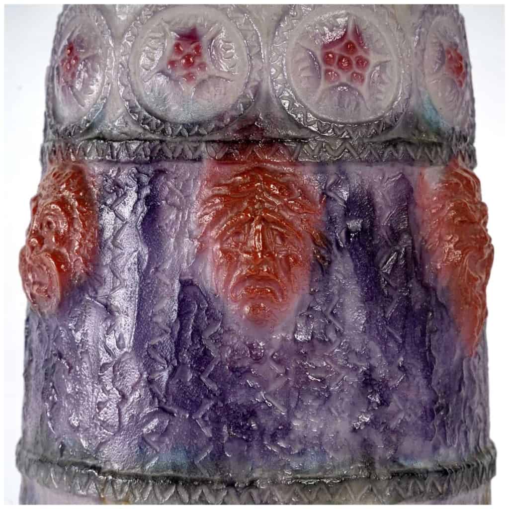 1922 Gabriel Argy-rousseau – Vase Tragi Comique Glass Paste 5