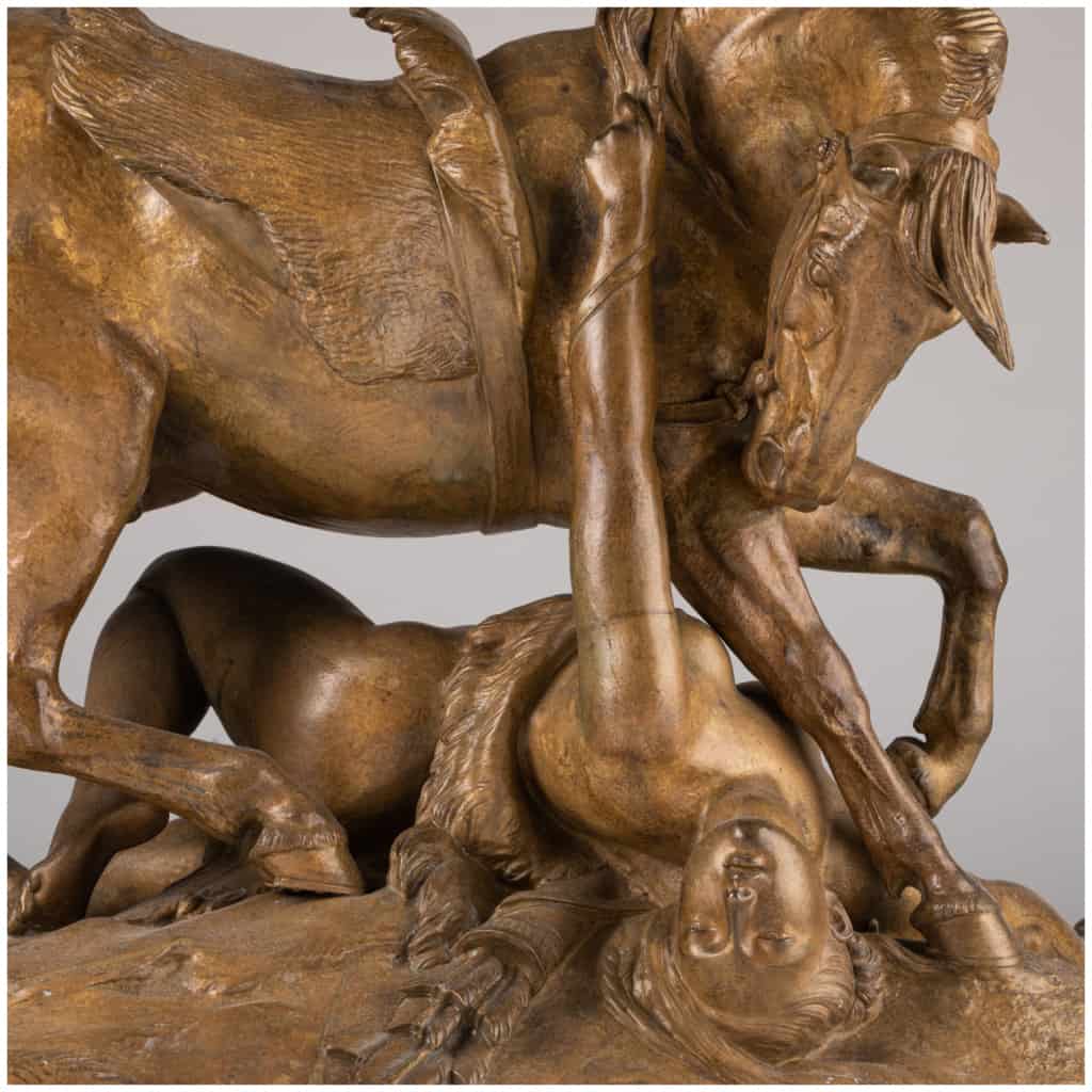 Jean-François-Théodore Gechter (1795-1844), L’amazone blessée, aluminium patiné, XIXe 9