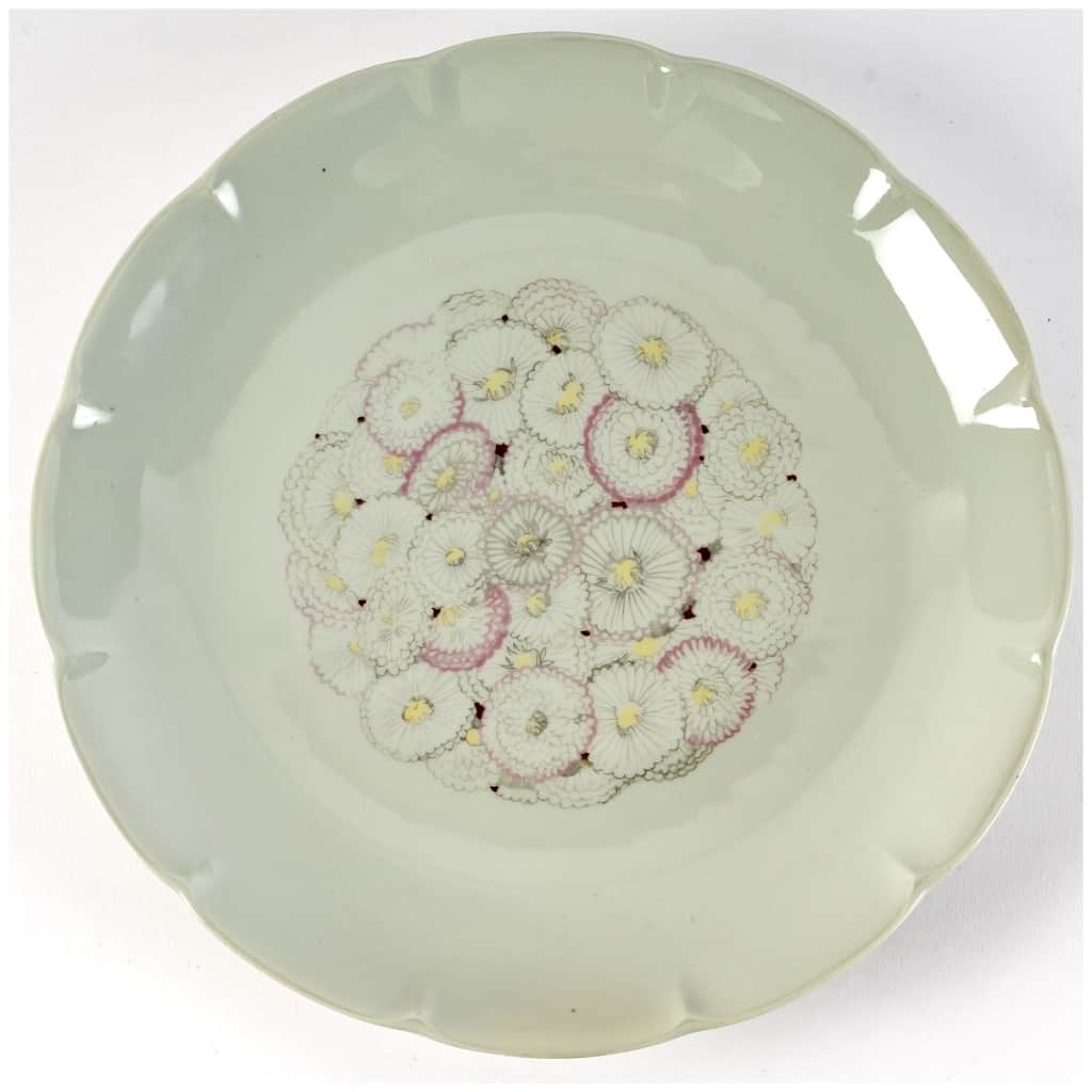 1928 Suzanne Lalique & Haviland – Service De Table Pâquerettes Porcelaine Celadon – 22 Pièces 10