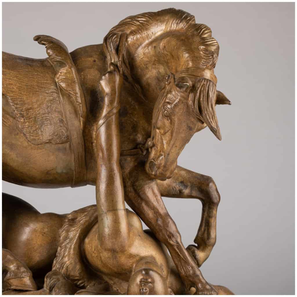 Jean-François-Théodore Gechter (1795-1844), L’amazone blessée, aluminium patiné, XIXe 10