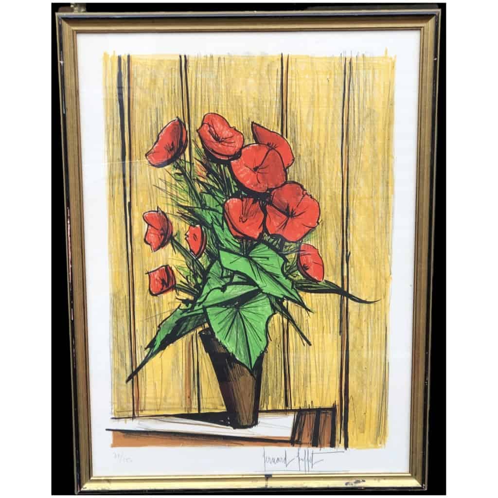 Buffet Bernard Les begonias 1977 Lithography Colors Justified 3