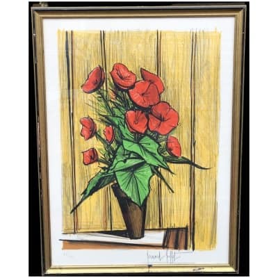 Buffet Bernard Les begonias 1977 Lithography Colors Justified 3