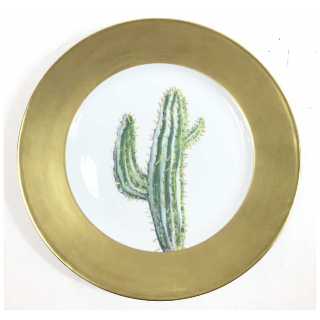 H.Mc Connico, Daum & Limoge: Porcelain Cactus Service 30 pieces 8