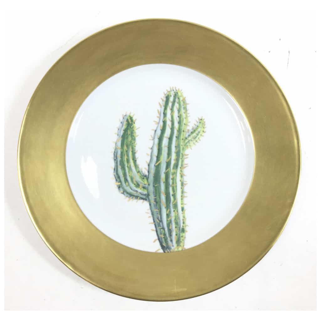 H.Mc Connico, Daum & Limoge: Porcelain Cactus Service 30 pieces 11