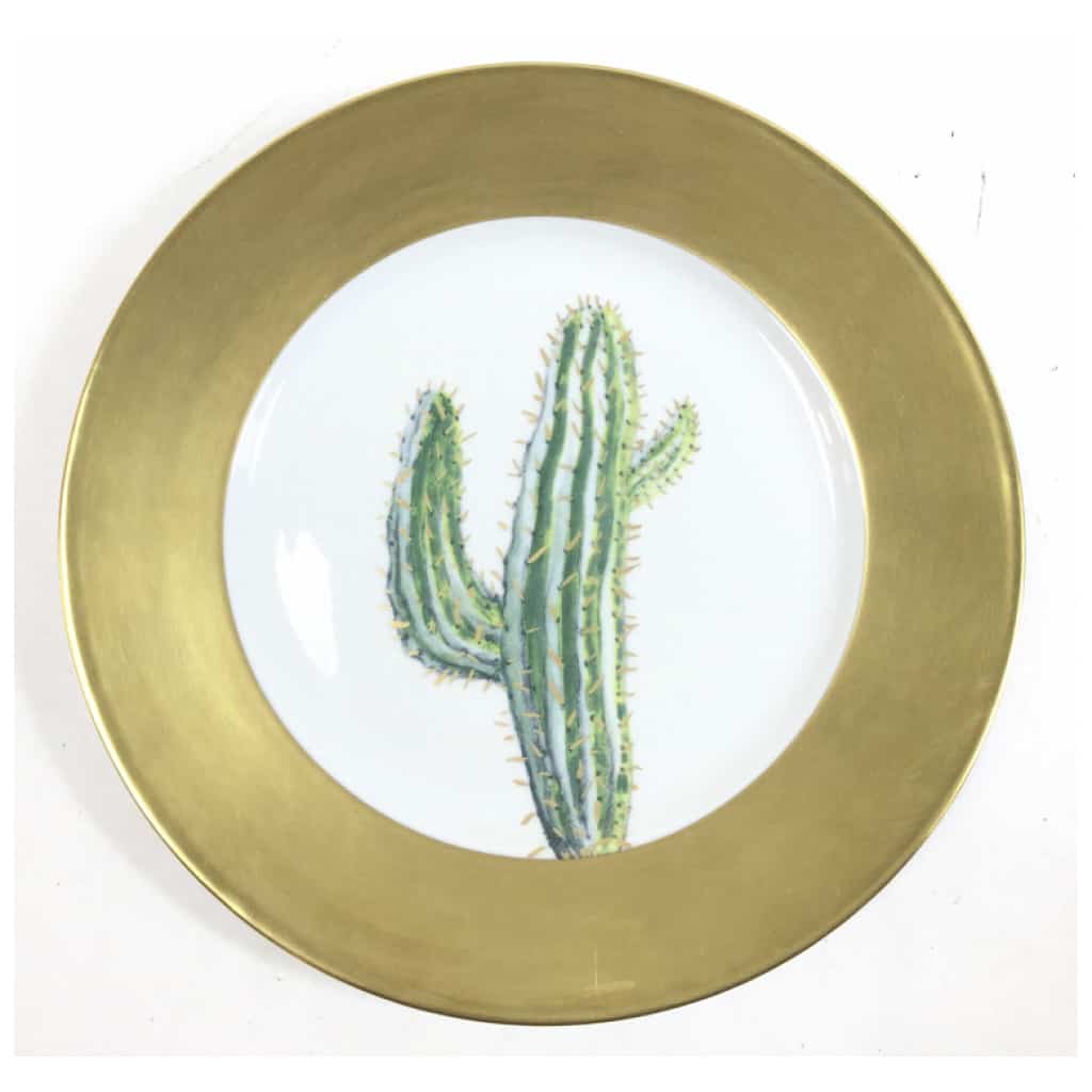 H.Mc Connico, Daum& Limoge : Service Cactus Porcelaine 30 pièces 11