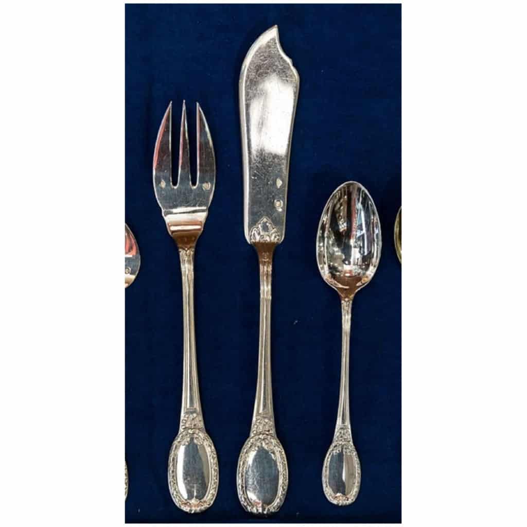 Tallois and Lagrifoul, Sterling Silver Cutlery Set 252 Pieces 16