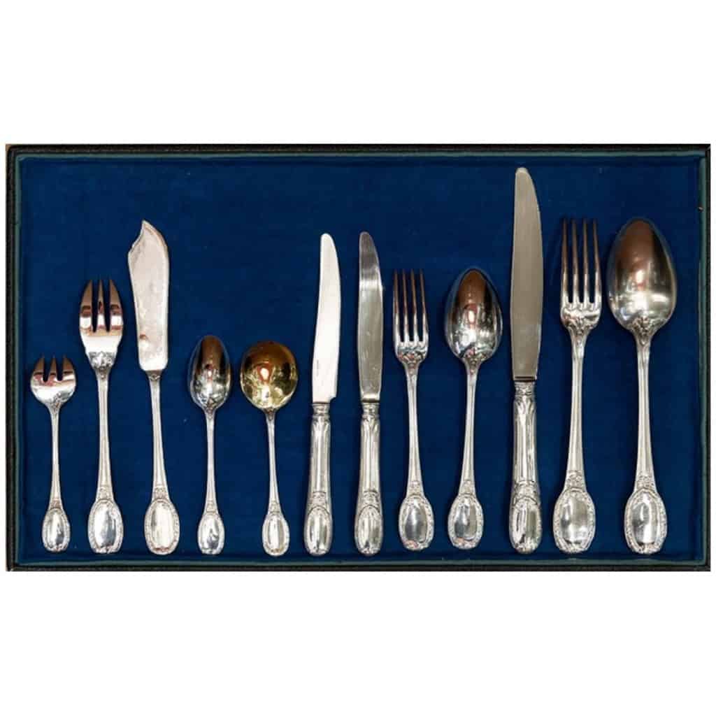 Tallois and Lagrifoul, Sterling Silver Cutlery Set 252 Pieces 17