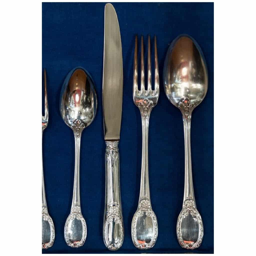 Tallois and Lagrifoul, Sterling Silver Cutlery Set 252 Pieces 18