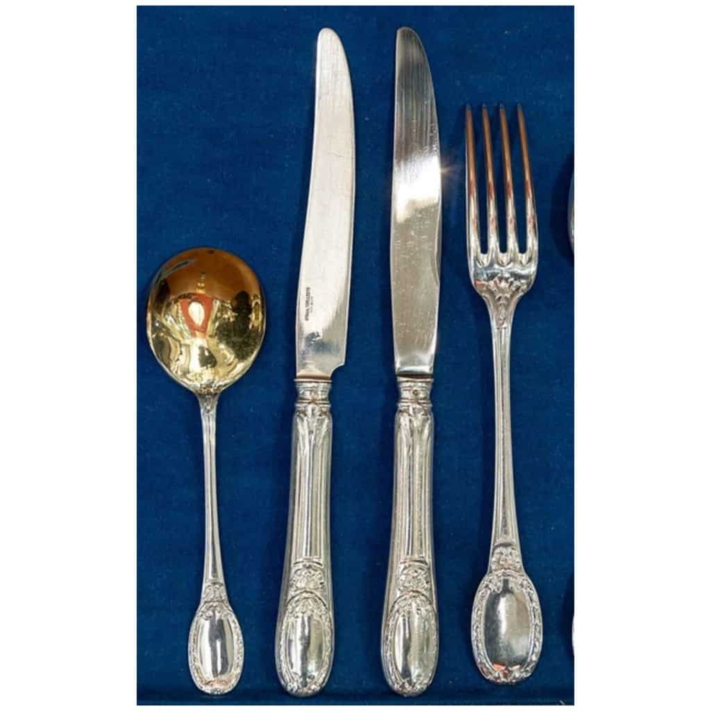 Tallois and Lagrifoul, Sterling Silver Cutlery Set 252 Pieces 19