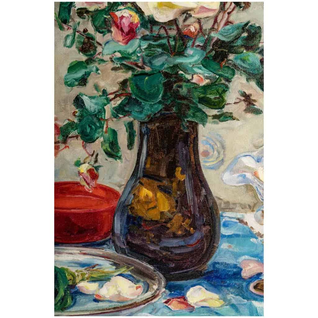 Angelina DRUMAUX (1881-1959). Bouquet de Roses. 8